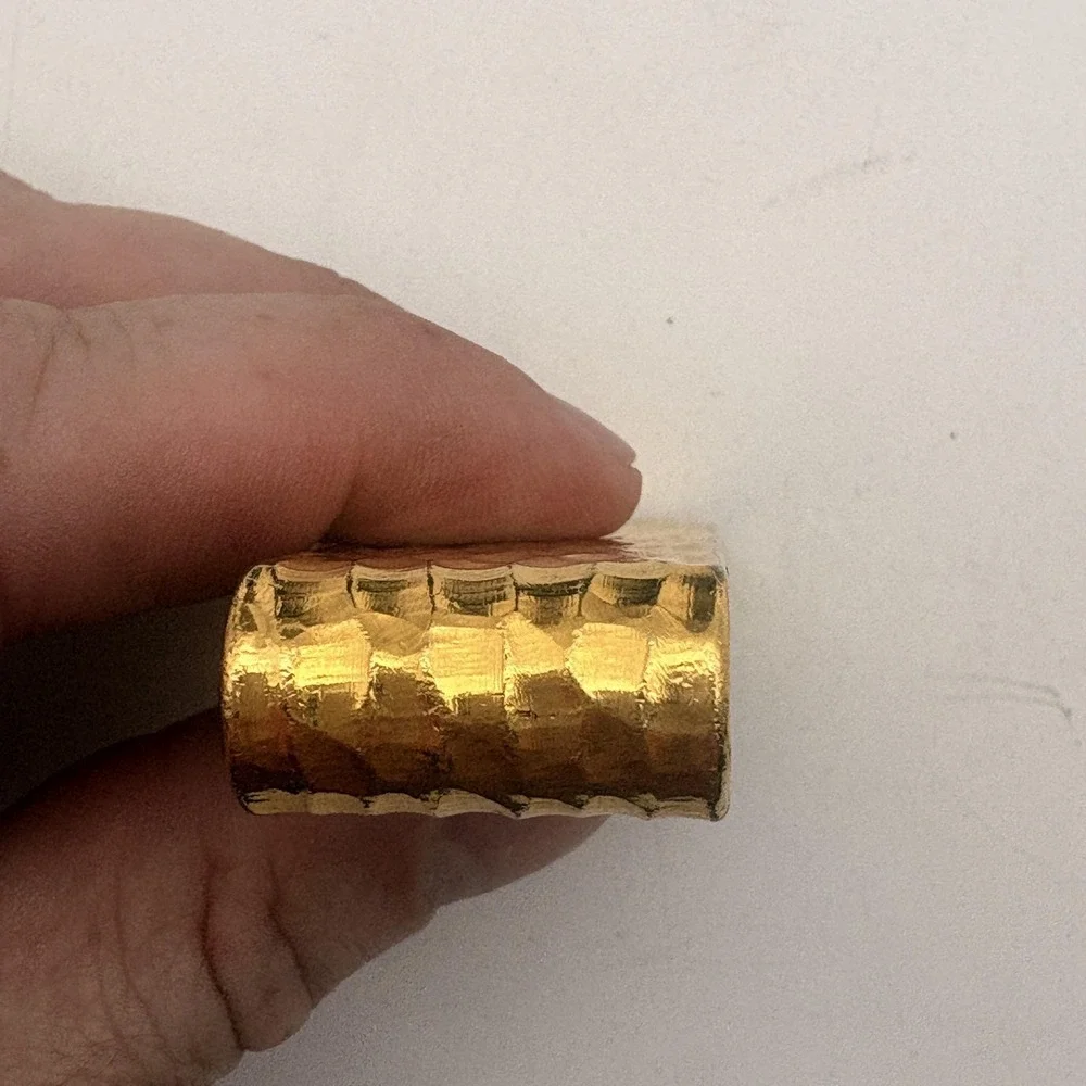 Vintage Dunhill Rollagas Gold Hammered Textured Lighter Swiss Made‎ W/ Box